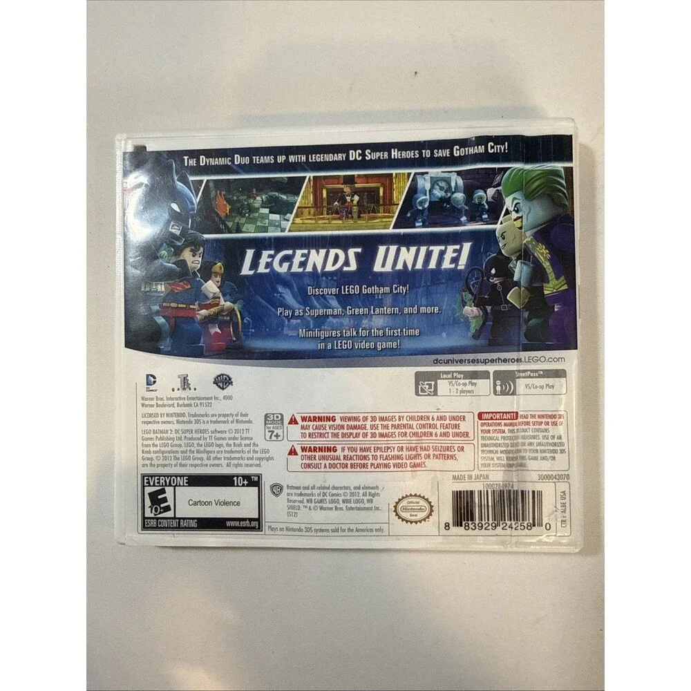 LEGO Batman 2 - Nintendo 3DS Case And Booklet Only No Game